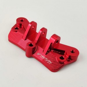 Alloy Mount For Front/Rear Gearbox Upper Suspension Links - Red for TEAM LOSI LMT 4WD
