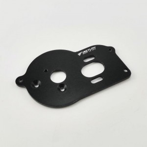 Alloy Motor Mount Plate With Heat Sink Fins - Black for TEAM LOSI MINI-T 2.0 2WD