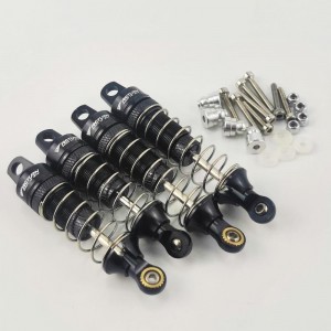 Alloy Front & Rear Spring Dampers - Black for TEAM LOSI MINI-T 2.0 2WD (60mm - Rear / 50mm - Front)