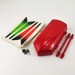 Plastic RC Car Scale Rooftop Travel Box - Red Box Size: 180x85x42mm
