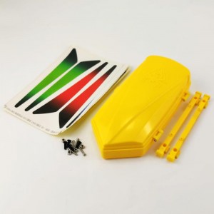Plastic RC Car Scale Rooftop Travel Box - Yellow Box Size: 180x85x42mm