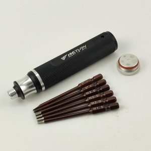 Classic 6 in 1 Magnetic Screwdriver Set - Black Hex1.5/2.0/ 2.5/3.0mm Combo