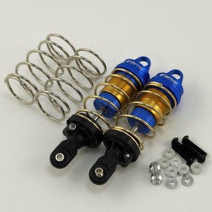 Locking Collars 25x96mm Alloy Adjustable Shocks Damper with Spare Spring - Blue / Spare Spring Dia: 1.8mm Length: 96-78mm for 1/8 ARRMA / TRAXXAS and Other RC Cars