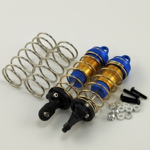 Locking Collars 25x112mm Alloy Adjustable Shocks Damper with Spare Spring - Blue / Spare Spring Dia: 1.8mm Length: 112-66mm for 1/8 ARRMA / TRAXXAS and Other RC Cars