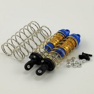 Locking Collars 25x123mm Alloy Adjustable Shocks Damper with Spare Spring - Blue / Spare Spring Dia: 1.8mm Length: 123-94mm for 1/8 ARRMA / TRAXXAS and Other RC Cars