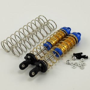 Locking Collars 25x133mm Alloy Adjustable Shocks Damper with Spare Spring - Blue / Spare Spring Dia: 1.8mm Length: 133-98mm for 1/8 ARRMA / TRAXXAS and Other RC Cars