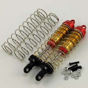 Locking Collars 25x143mm Alloy Adjustable Shocks Damper with Spare Spring - Red / Spare Spring Dia: 1.8mm Length: 143-103mm for 1/8 ARRMA / TRAXXAS and Other RC Cars