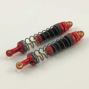 Alloy Adjustable Oil Filled Shocks Absorber Damper for 1/10 Scale Crawler - Red 113mm(-88mm) 1pair/set 113x18x18mm (Shock Oil Needed)