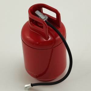 RC Scale Extinguisher for 1/10  Crawler Accessories - Red with Tube 85g 34x34x64mm