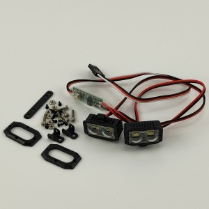 2+2 Two Pair Leads RC LED Light Bar with Controller - Sold / Flash / Stroke White 5V-8.4V 5050 LED Leads 25x15(20)x13mm (x2) 3rd Channel Switch or Manual Click Switch(on PCB board)