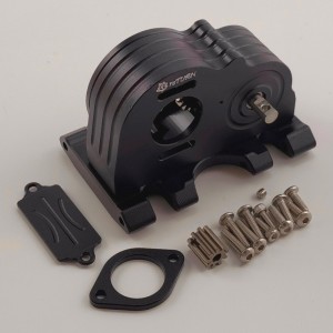 Alloy Center Gear Box for 1/10 LCG RC Crawler - Black A Pedal / Footboard