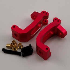 Alloy Spindle Carrier for 1/8 Traxxas Sledge Monster Truck - Red (Aluminum Front C Hubs / Cap) 1pair/set