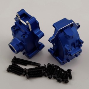 Alloy Rear differential Gear Box  for 1/8 Traxxas Sledge Monster Truck - Blue (Aluminum Mount for Dampers & Knuckle Arms)