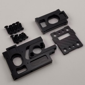 7075 Quick Release 42mm Motor Base with Carbon Fibre Cover for 1/8 Traxxas Sledge Monster Truck (Motor Mount)