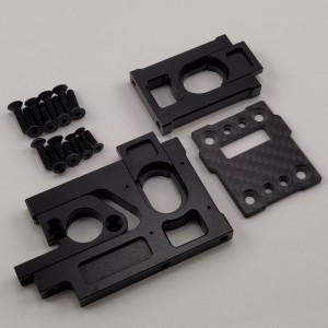 7075 Quick Release 49mm Motor Base with Carbon Fibre Cover for 1/8 Traxxas Sledge Monster Truck (Motor Mount)