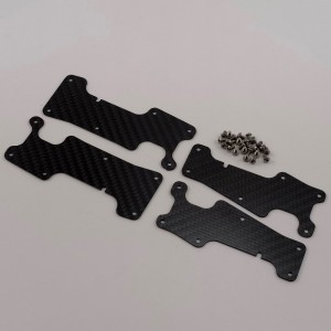 Carbon Fibre Front / Rear Suspension Arm Dust-Proof Protection Plate for 1/8 Traxxas Sledge Monster Truck