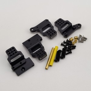 Alloy Front&Rear Shock Tower for TRX-4M 1/18th Scale Crawler: Black (Aluminum Front Damper Mount)