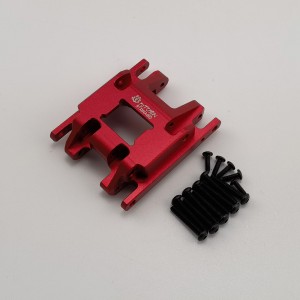Alloy Center Gear Box Mount for TRX-4M 1/18th Scale Crawler: Red (Transmission Case Mount)