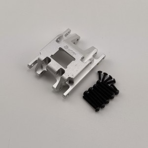 Alloy Center Gear Box Mount for TRX-4M 1/18th Scale Crawler: Silver (Transmission Case Mount)