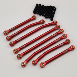 Alloy Suspension Links Set for TRX-4M 1/18th Scale Crawler: Red