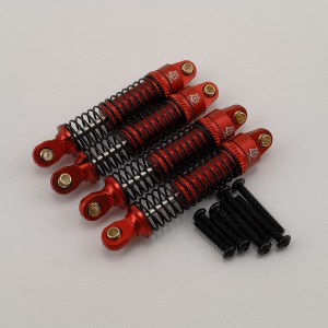 Alloy Shock / Damper Set  for TRX-4M 1/18th Scale Crawler: Red (Aluminum Threaded Mini/Micro Shocks)