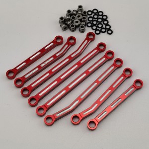 V2 Alloy Suspension Links Set for TRX-4M 1/18th Scale Crawler: Red