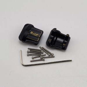 Black Brass Diff Cover for TRX-4M 1/18th Scale Crawler (Front & Rear Axle Housing Cover) 8.5g/pc