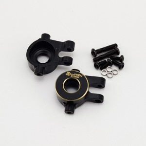 V2 Black Brass Spindle Set for TRX-4M 1/18th Scale Crawler (Front Steering Knuckle /  Knuckle Arm) 8.6g/pc