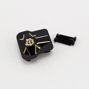 V2 Black Brass Diff Cover for TRX-4M 1/18th Scale Crawler (Front / Rear Axle Housing Cover) 5.7g/pc