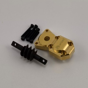 Brass Diff Cover with Worm Gear for SCX24 6X6 (8g Brass Diff Cover)