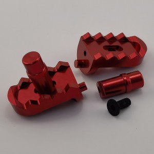 Alloy Footrest / Footpegs Set for Losi Promoto MX 1/4-Scale Motorcycle: Red