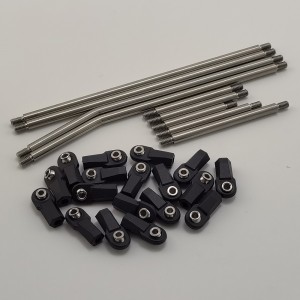 Stainless Steel Suspension Links Set for 1/10 RC Crawler Axial SCX10 III / LCG