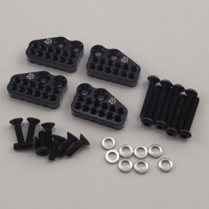 Alloy Front / Rear Shock Tower Mount for 1/10 RC Crawler Axial Capra 1.9 UTB: Black
