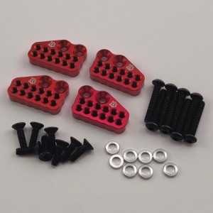 Alloy Front / Rear Shock Tower Mount for 1/10 RC Crawler Axial Capra 1.9 UTB: Red