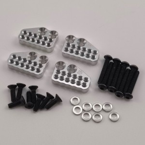 Alloy Front / Rear Shock Tower Mount for 1/10 RC Crawler Axial Capra 1.9 UTB: Silver