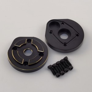 V2 Black Brass Front/Rear Outer Portal Housing for for Axial Capra1.9 UTB / SCX10 III: A Style 48.5g/pc 2pcs/set