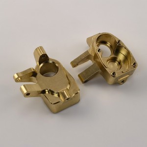 V2 Brass Inner Front Portal Housing / Front Steering Knuckle Set for Axial Capra1.9 UTB / SCX10 III: A Style 53.5g/pc 2pcs/set
