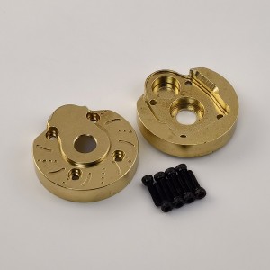V2 Brass Front/Rear Outer Portal Housing for for Axial Capra1.9 UTB / SCX10 III: B Style 48g/pc 2pcs/set