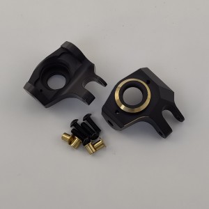 Black Brass Spindle Set for 1/10 RC Crawler Axial SCX10 II (Front Steering Knuckle /  Knuckle Arm) 48.7g/pc 2pcs/set