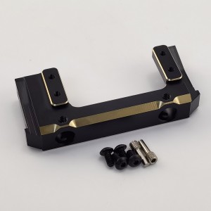 V2 Black Brass Front Bumper Servo Mount for Axial SCX10 II 1/10th Scale 87g/pc
