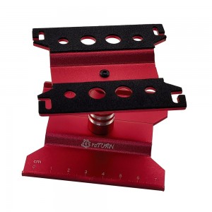 Rotating RC Car Stand for Mini / Micro Crawler 1/18 1/24 Rc Car Repair Assembly Display: Red 78*77mm Height: 55-83mm