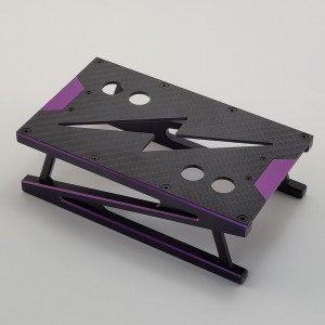 Carbon Fibre / Alloy RC Car Work Stand for 1/10 RC Cars: Purple 160x93x50mm (Rc Car Repair Assembly Display )