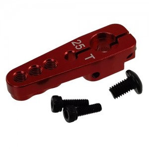 Clamping Aluminium RC Servo Horn - 25T:  Red