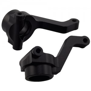 Aluminium Front Steering Knuckles / Arms for Tamiya BBX (BB-01) Buggy: Black