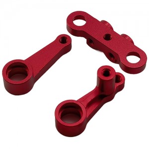 Aluminum Steering Assembly Set for Tamiya BBX (BB-01) Buggy: Red