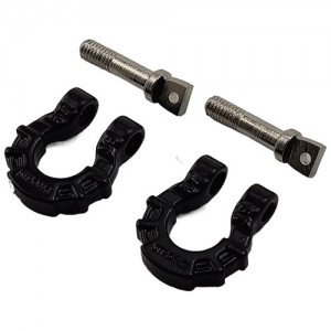 Metal Scale Tow Shackles for 1/10 Crawler SCX10 I II III / TRX4: Black 2pcs/set