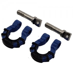 Metal Scale Tow Shackles for 1/10 Crawler SCX10 I II III / TRX4: Blue 2pcs/set