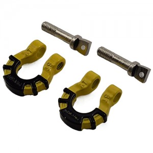 Metal Scale Tow Shackles for 1/10 Crawler SCX10 I II III / TRX4: Yellow 2pcs/set