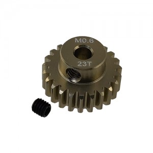 3.175 Bore M0.6 - 23T Aluminum 7075 Hard Coated Motor Pinions Gear - Ti Gold with M3 set screw