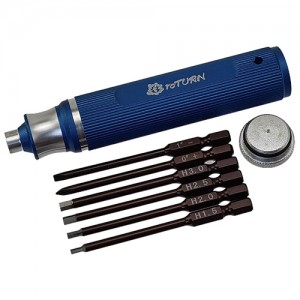 Classic 6 in 1 Magnetic Screwdriver Set Hex1.5/2.0/ 2.5/3.0mm/ Philips 0# + / Flat 1# - RTT11038A: Blue